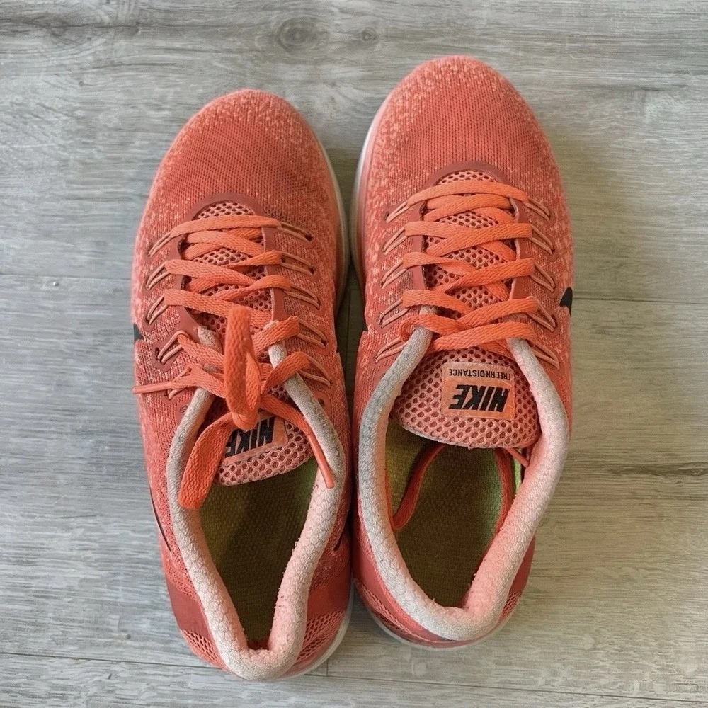 Nike Free RN Distance Mens 8.5 Red Black Running Shoes Lightweight Trainer